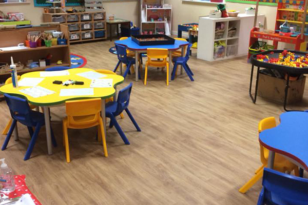 An image showing a school newly fitted flooring