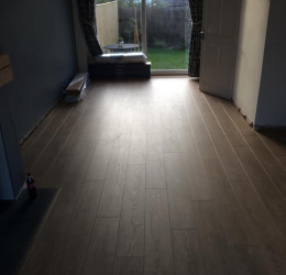 An image showing some newly fitted wooden flooring