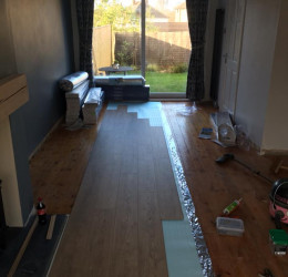 An image showing some newly fitted wooden flooring